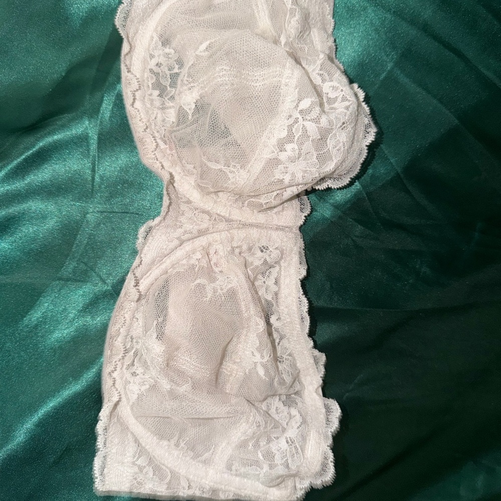 Lace White Bra strapless, 36D